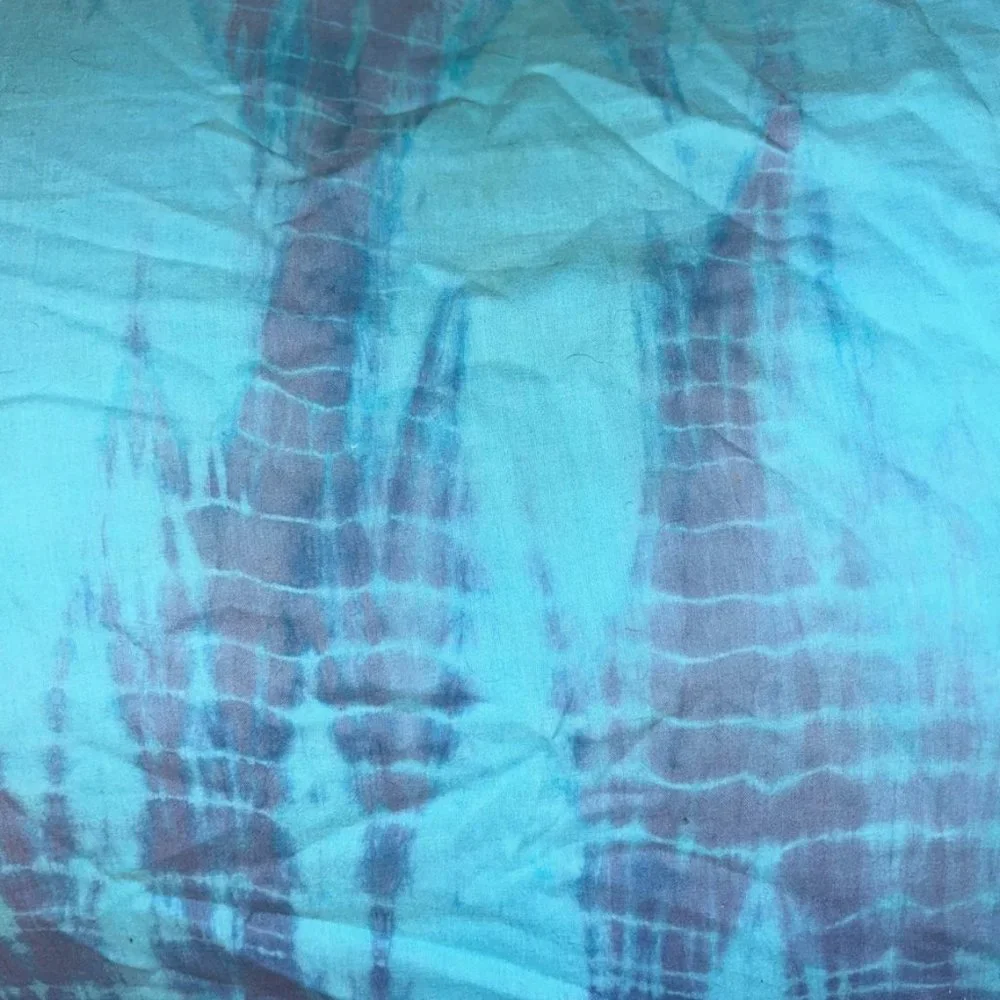 divine designs turquoise indigo tie dye cotton accent pillow cover